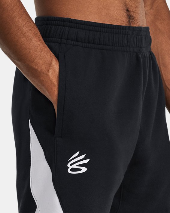 Men's Curry Splash Fleece Shorts in Black image number 0
